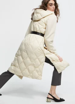 Abrigo acolchado combinado