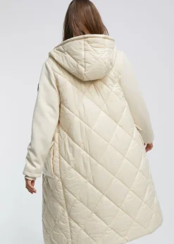 Abrigo acolchado combinado