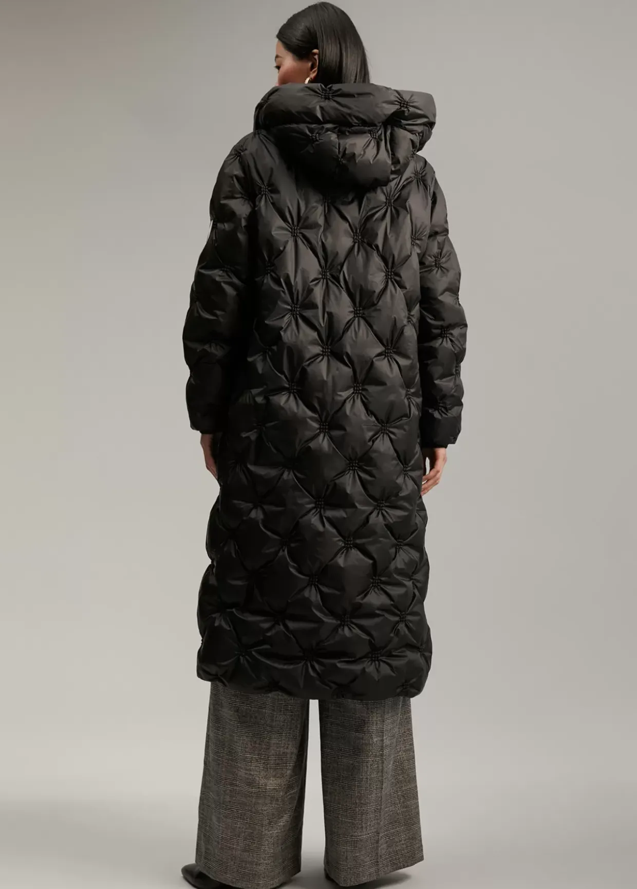 Abrigo largo acolchado