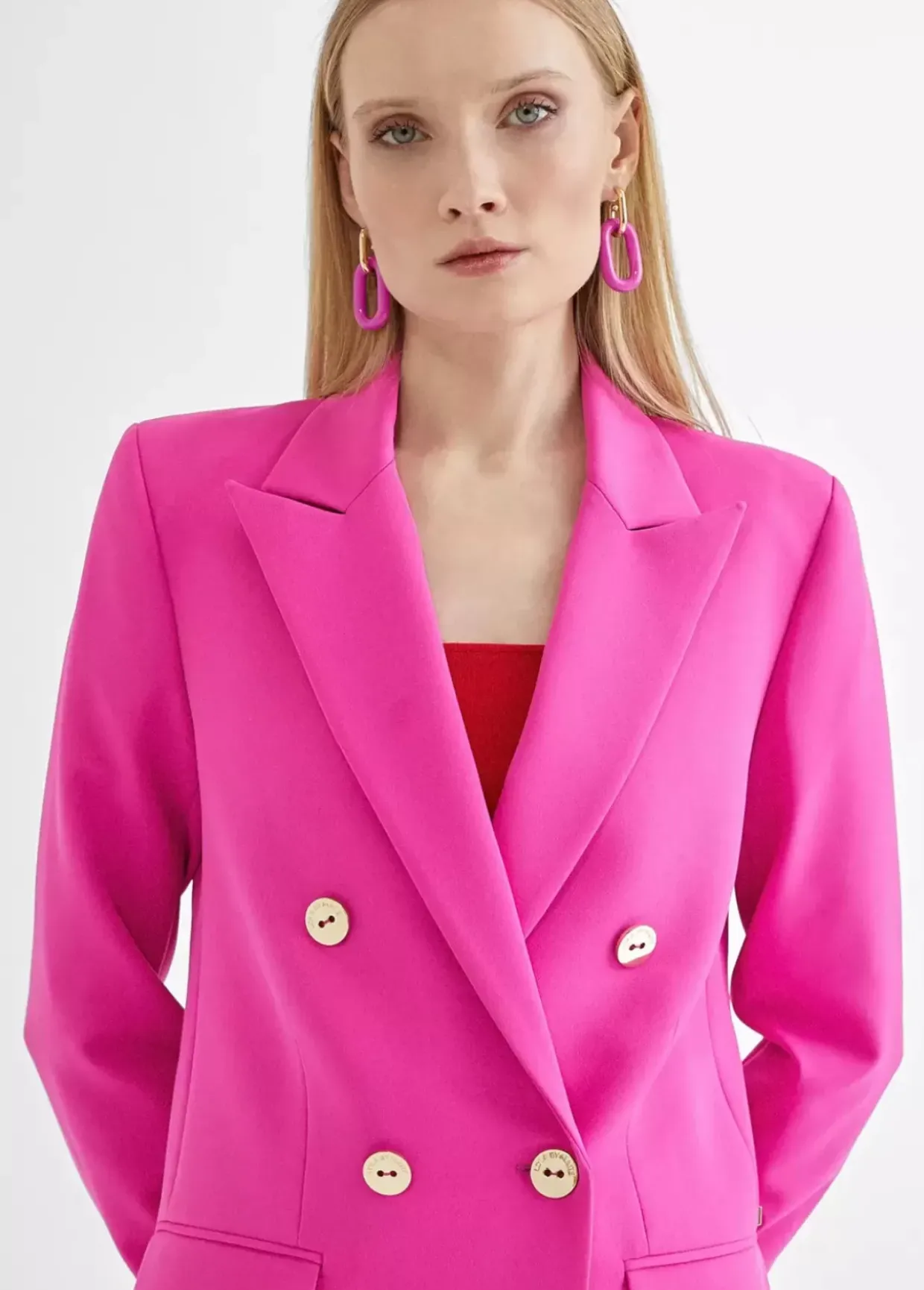 Americana cruzada monocolor