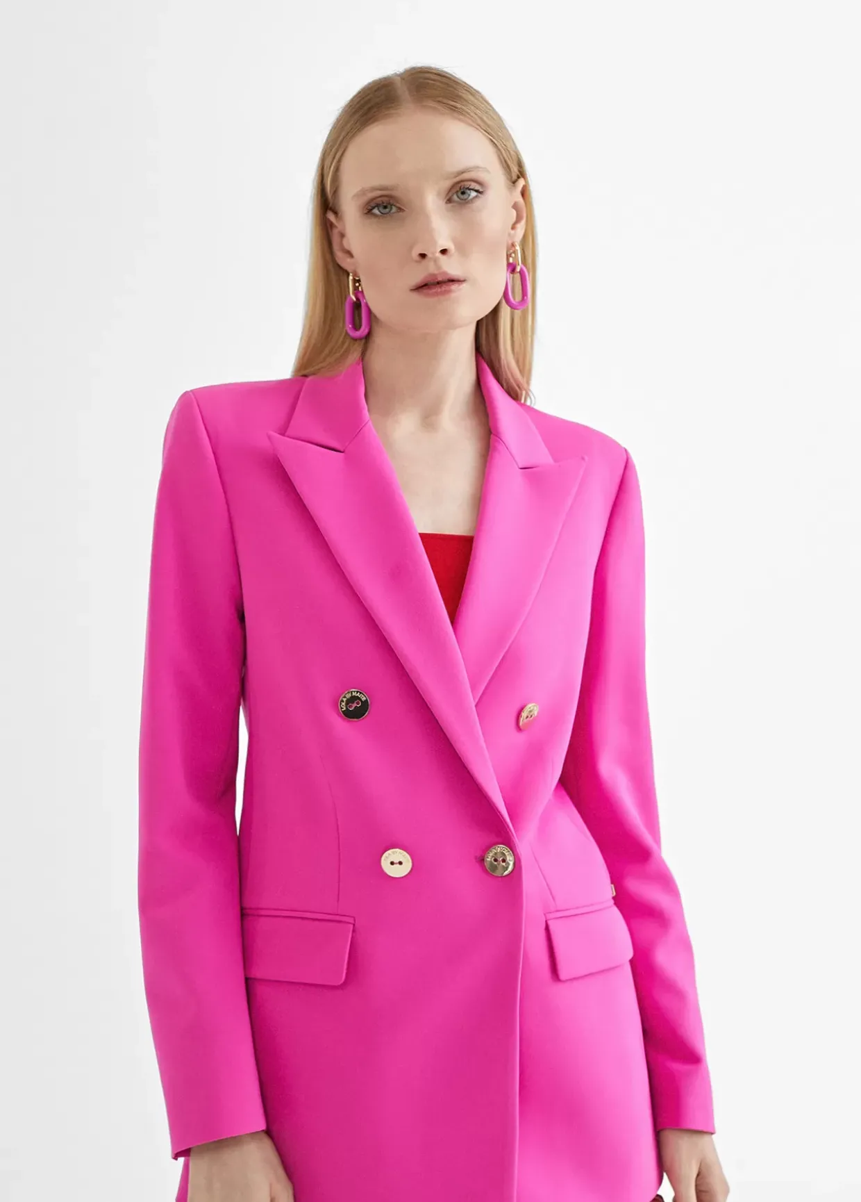 Americana cruzada monocolor