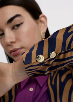 Americana estampado cebra