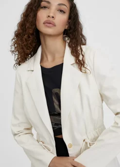 Americana fruncido en efecto piel