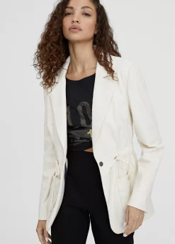 Americana fruncido en efecto piel