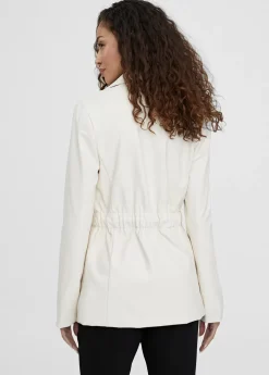 Americana fruncido en efecto piel