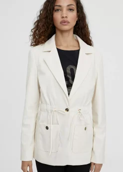 Americana fruncido en efecto piel