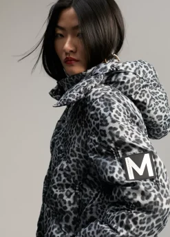 Anorak acolchado animal print