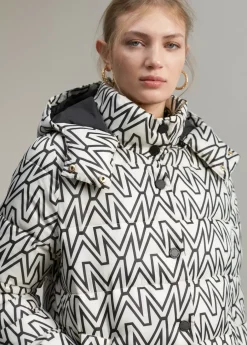 Anorak midi acolchado monograma