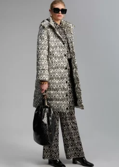 Anorak midi acolchado monograma