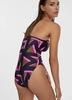 Bañador asimétrico estampado