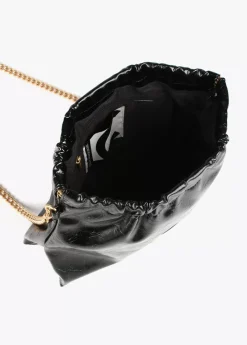 Bandolera efecto piel brillante