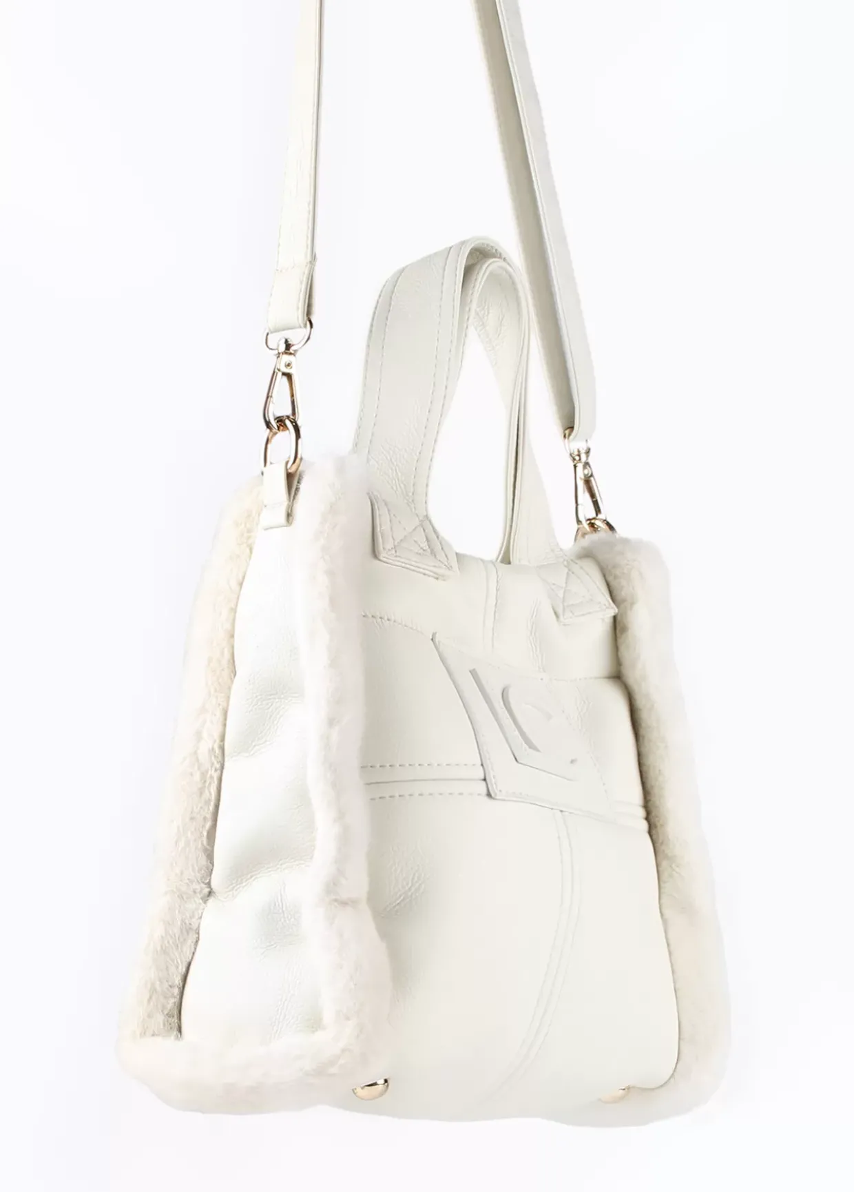 Bandolera efecto piel y pelo