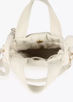 Bandolera efecto piel y pelo