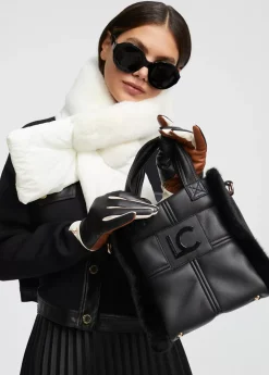 Bandolera efecto piel y pelo