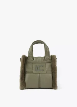 Bandolera efecto piel y pelo