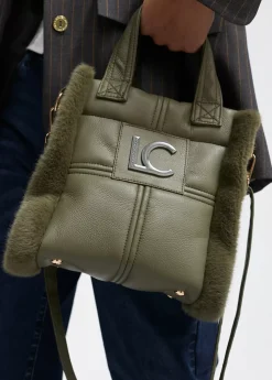 Bandolera efecto piel y pelo