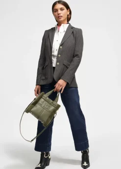 Bandolera efecto piel y pelo