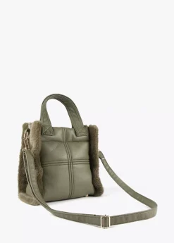 Bandolera efecto piel y pelo