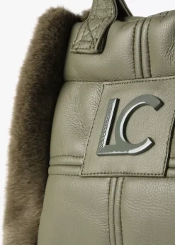 Bandolera efecto piel y pelo