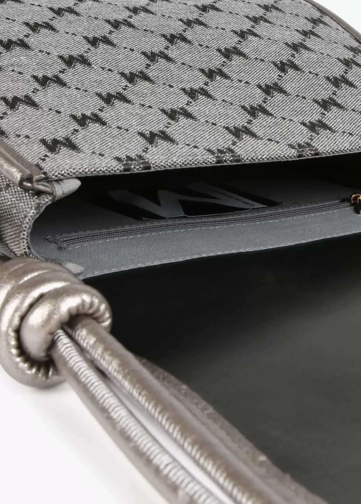 Bandolera gris jacquard