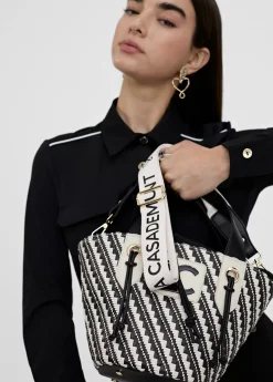 Bandolera tipo cesta efecto rafia