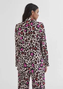 Blazer estampada animal