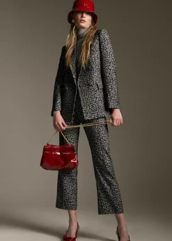 Blazer jacquard animal print