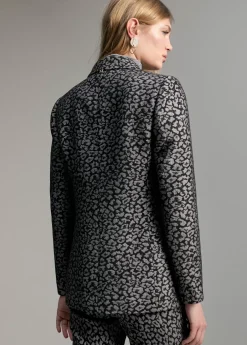 Blazer jacquard animal print