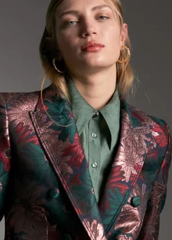Blazer jacquard floral