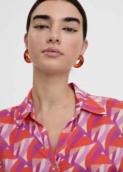 Blusa fluida estampada