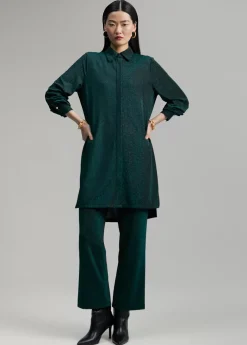 Blusón largo de punto lúrex