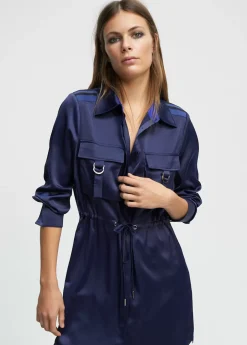 Blusón satinado ajustable