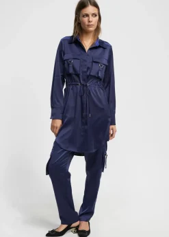 Blusón satinado ajustable