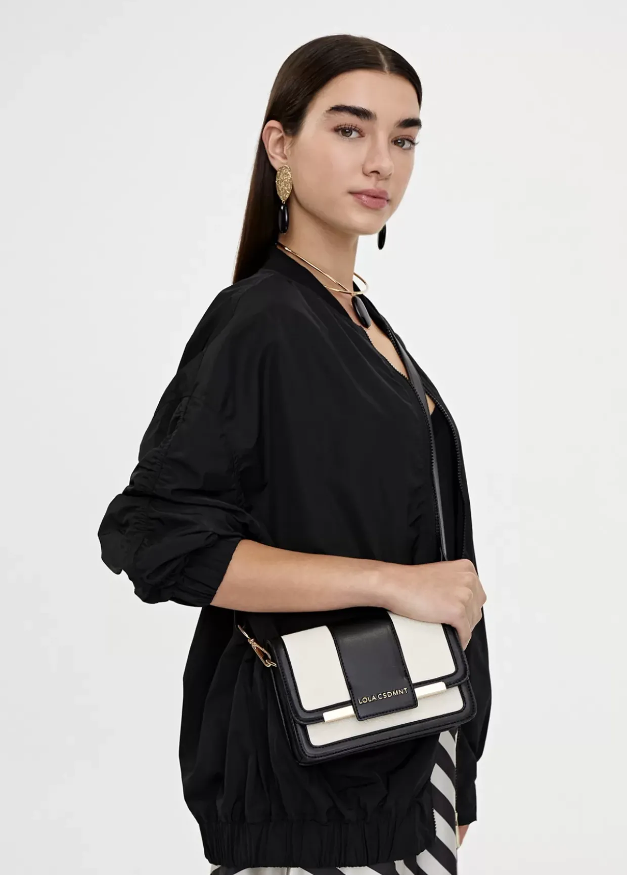 Bolso bandolera bicolor