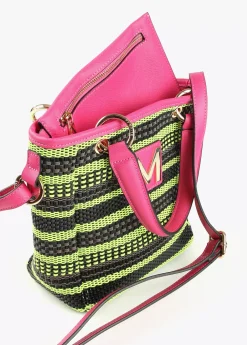 Bolso bandolera bicolor