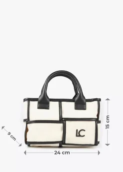 Bolso bandolera con detalles a contraste