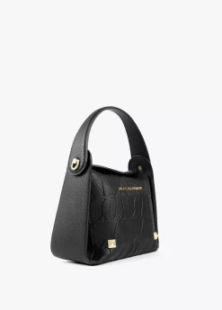 Bolso bandolera con logo grabado