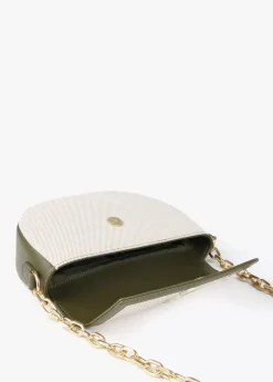 Bolso bandolera materiales combinados