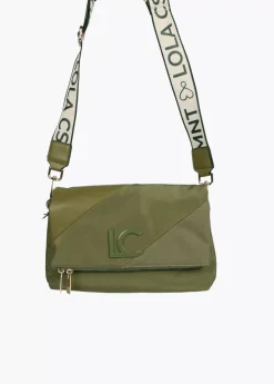 Bolso bandolera materiales combinados