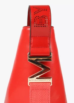 Bolso bandolera materiales combinados