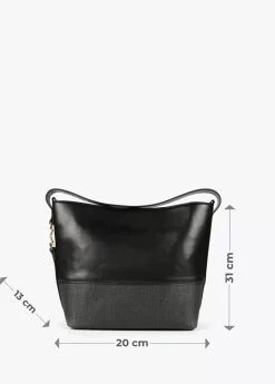 Bolso bandolera materiales combinados