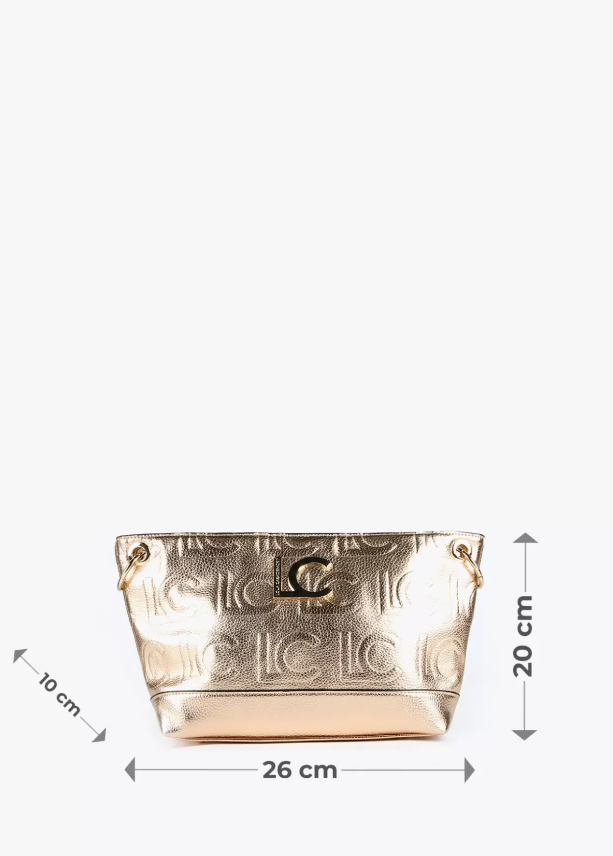 Bolso bandolera monograma metalizado