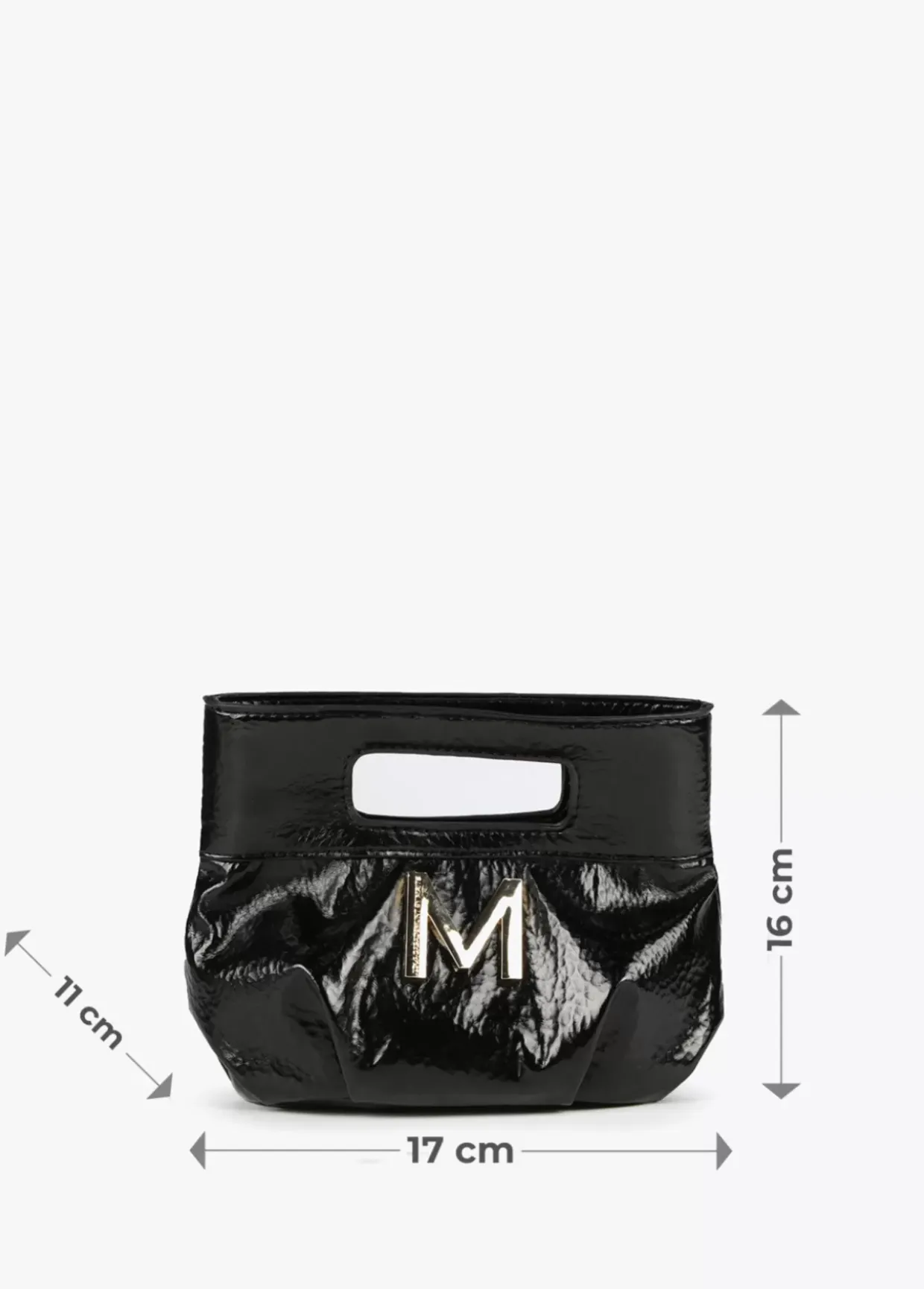 Bolso de mano con frunces