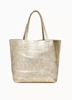 Bolso dorado shopper edición limitada - Lola Casademunt