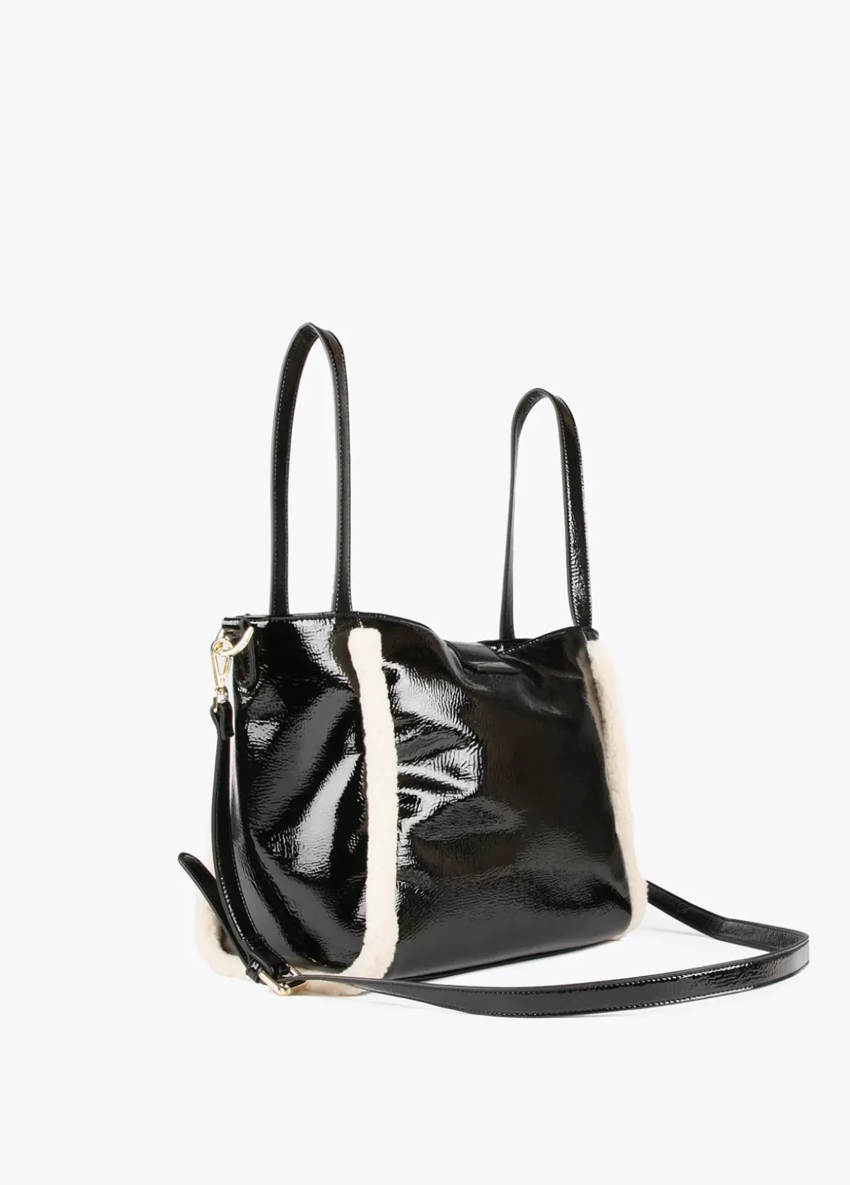 Bolso efecto piel brillante