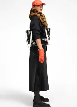 Bolso efecto piel brillante