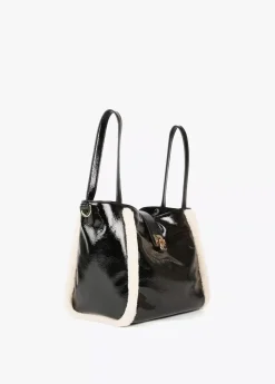 Bolso efecto piel brillante
