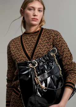 Bolso shopper brillante