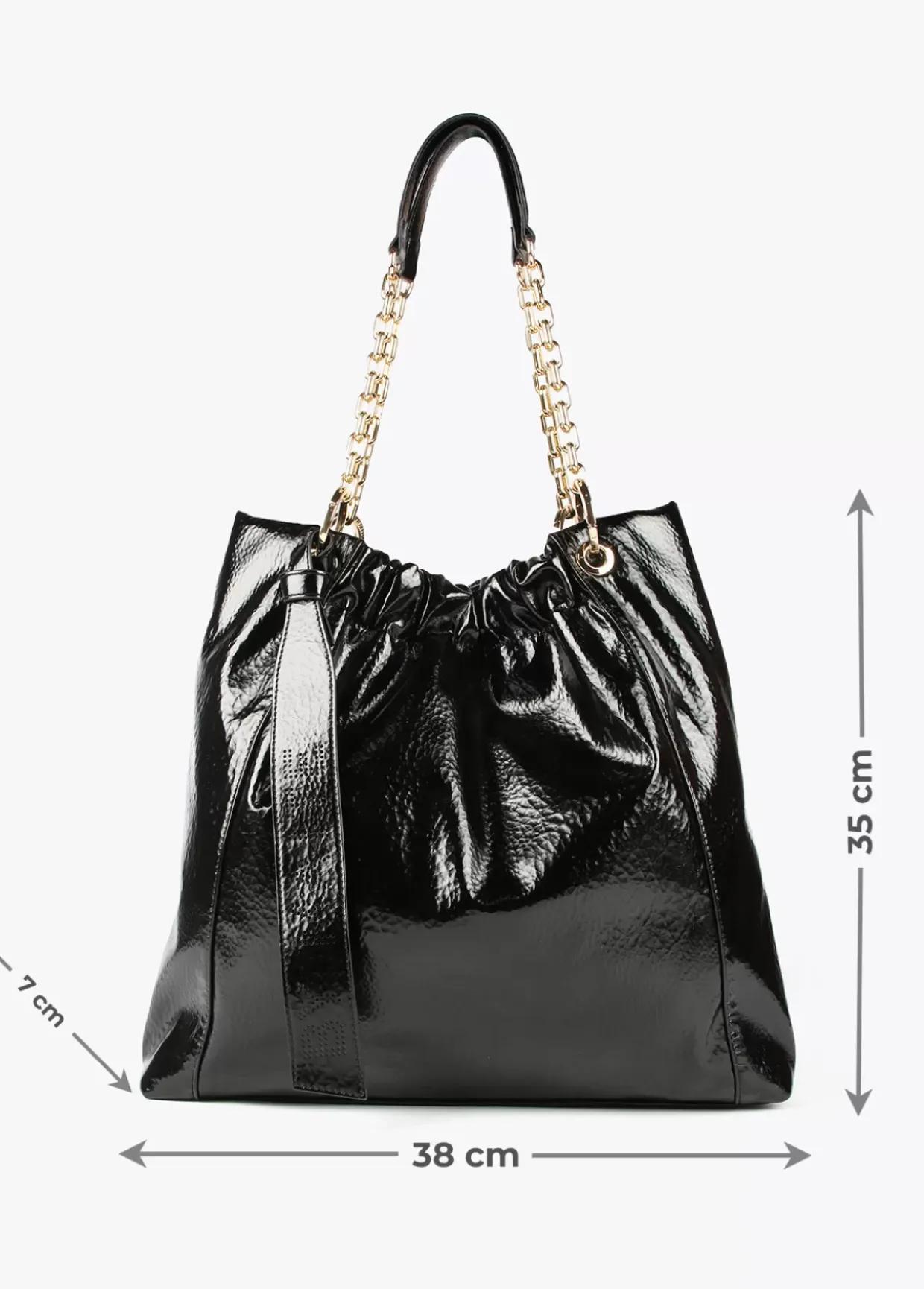 Bolso shopper brillante