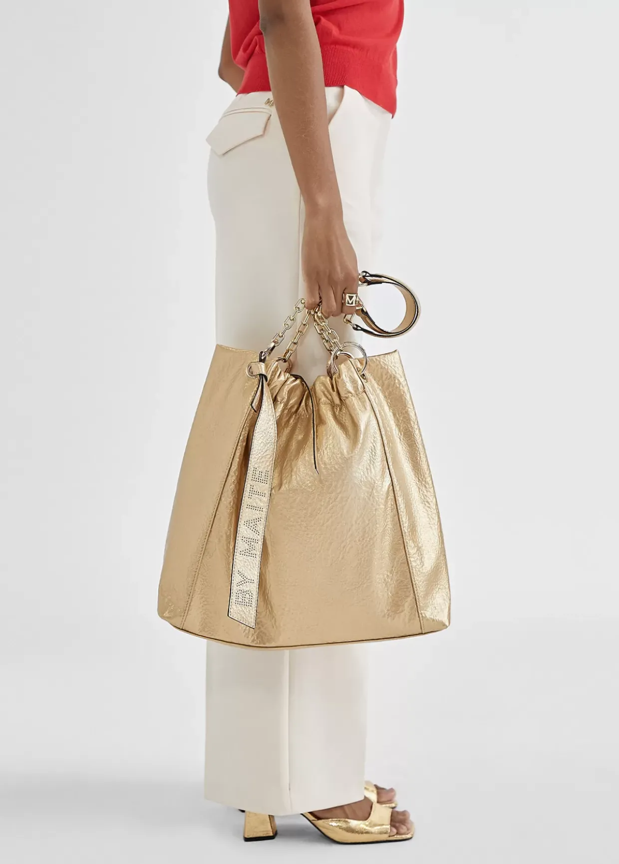 Bolso shopper brillante